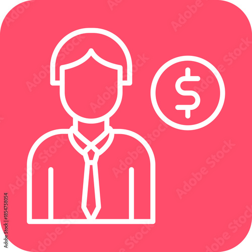 Male Croupier icon style