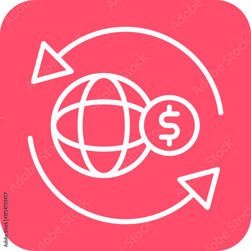 Global Cash Transfer icon style