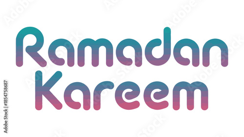 Ramadan Kareem: A festive greeting of 'Ramadan Kareem' in elegant, colorful typography, perfect for conveying warm wishes and celebrating the holy month.