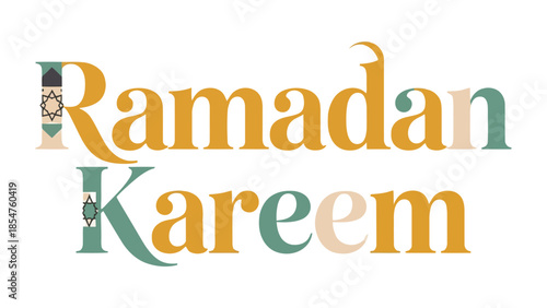 Ramadan Kareem Greetings: A visually striking typographic design conveys a message of peace and goodwill during the sacred month of Ramadan. Embracing the spirit of togetherness, generosity.