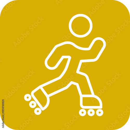 Rollerblading icon style