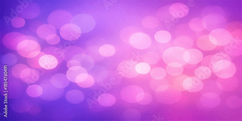 Abstract colorful background with purple and pink bokeh lights creating a bright defocused glow and glitter sparkle for a festive Christmas holiday celebration or disco party design