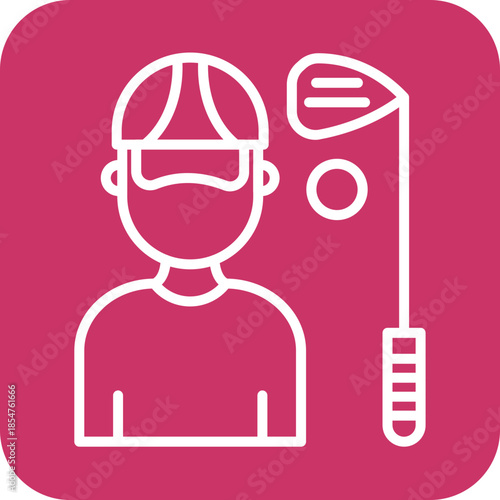 Golf Player Male icon style