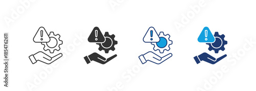 Risk Management Icon Set Multiple Style Collection