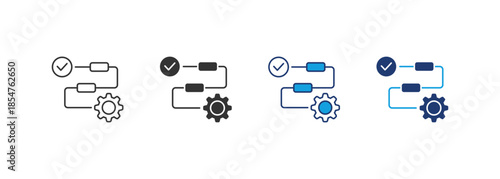 Workflow Icon Set Multiple Style Collection