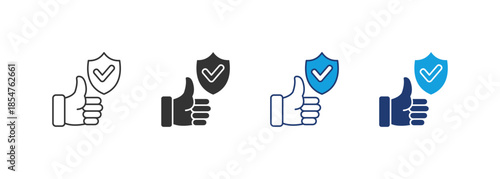 Reliability Icon Set Multiple Style Collection