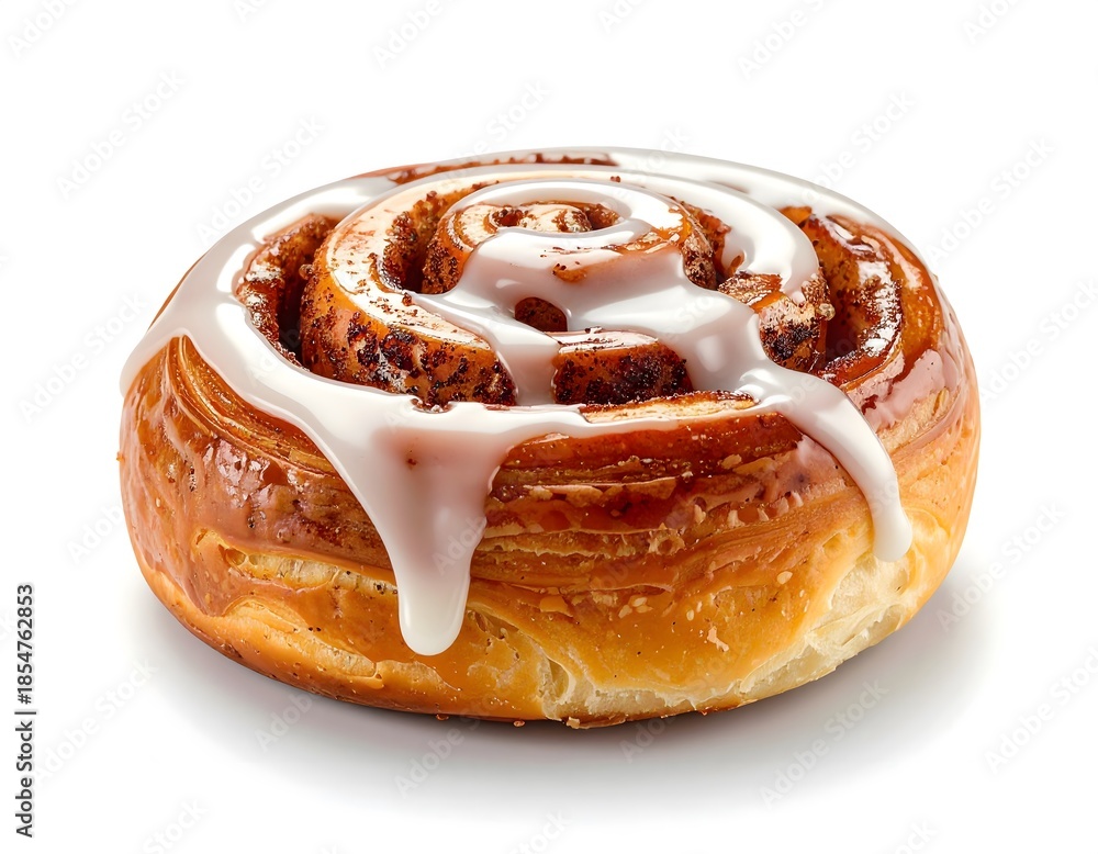 Fototapeta premium sweet bun isolated on white