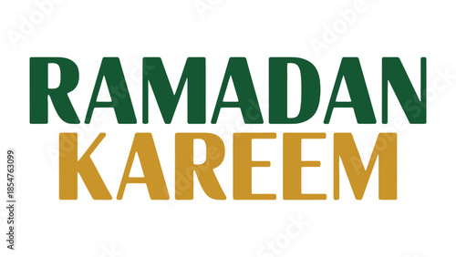 Ramadan Kareem: A festive and decorative greeting to the Muslim community for the holy month of Ramadan.