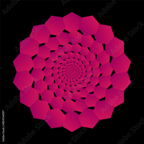 Abstruct spiral dotted spinning mandala vector