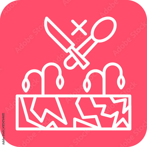 Food Scarcity icon style