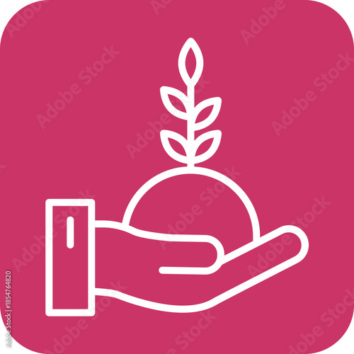 Tree in Hand, icon style