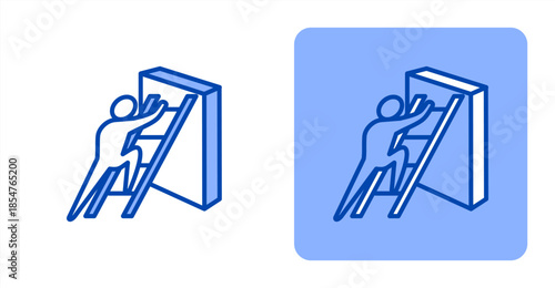 Action Line Color , Two-tone color and contrasting background icon illustration