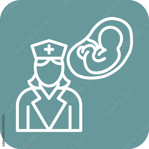 Delivery Nurse Midwife icon style
