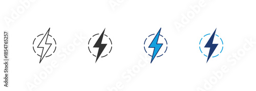 Charge Icon Set Multiple Style Collection