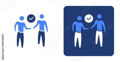 Commitment Glyph Color , Two-tone color and contrasting background icon illustration