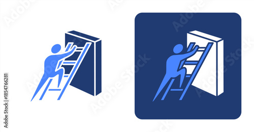 Action Glyph Color , Two-tone color and contrasting background icon illustration