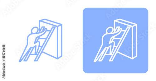 Action Line , Two-tone color and contrasting background icon illustration