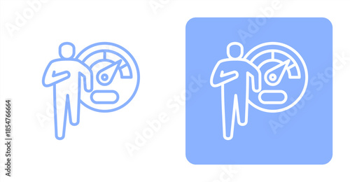Performance Line , Two-tone color and contrasting background icon illustration