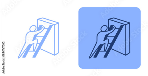 Action Mixed , Two-tone color and contrasting background icon illustration