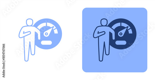 Performance Mixed , Two-tone color and contrasting background icon illustration