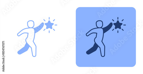 Ambition Mixed , Two-tone color and contrasting background icon illustration