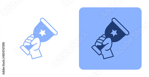 Success Mixed , Two-tone color and contrasting background icon illustration
