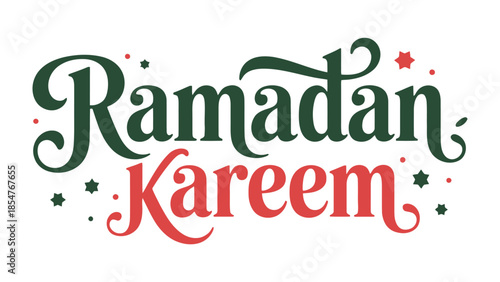 Ramadan Kareem: Elegant calligraphic art conveys the essence of Ramadan Kareem with grace and beauty. Festive design with intricate lettering conveys a sense of spirituality and celebration. 