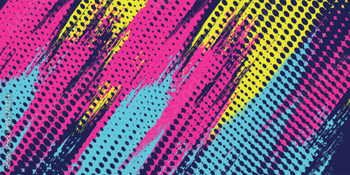 Bright grunge texture abstract background with neon pink brush. modern sports.