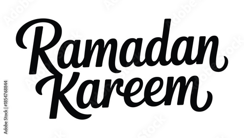 Ramadan Kareem: A stylized calligraphy design for Ramadan Kareem, embodying the spirit of blessings, generosity, and spiritual reflection.