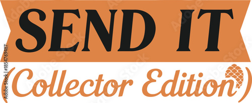 Collector edition send it logo stylish design element for branding and marketing perfect for digital and print media typography t