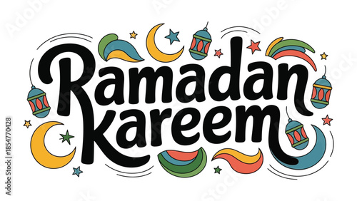 Ramadan Kareem: Embrace the spirit of Ramadan with this vibrant and celebratory graphic. The design encapsulates the core values, traditions, and blessings associated with Ramadan.