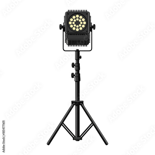 Vector Illustration of LED Par Stage Light in Off Mode 