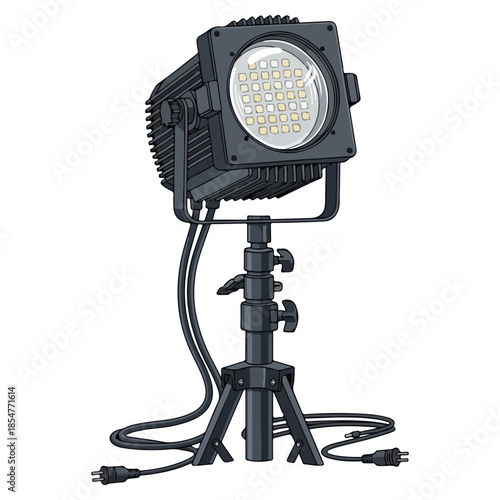 Vector Illustration of LED Par Stage Light in Off Mode 