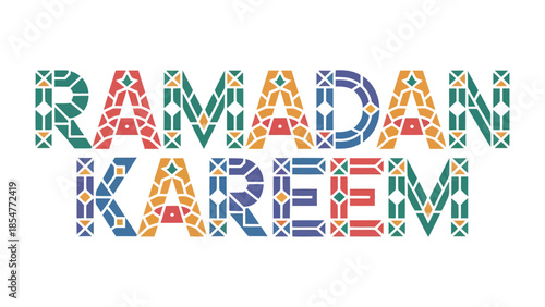 Ramadan Kareem: Celebrate the holy month with this vibrant and artistic design, conveying blessings and goodwill.