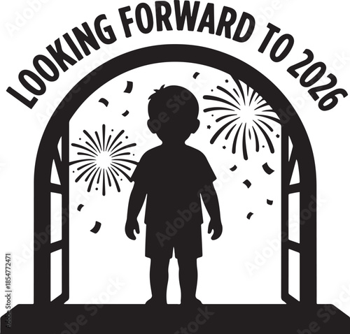 Child looking forward to new year 2026