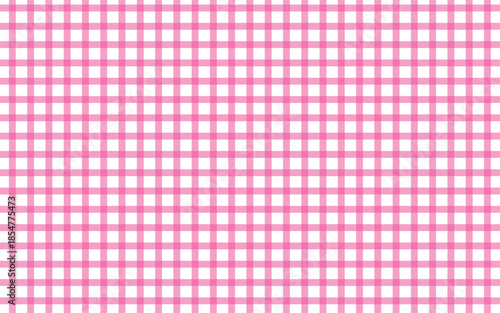 Bold pink seamless gingham background, checkered pattern fabric design