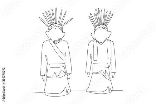 Ondel ondel concept one-line drawing