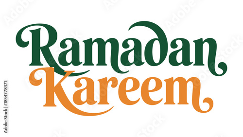 Ramadan Kareem: A festive and vibrant graphic design with the words Ramadan Kareem in a beautifully crafted calligraphy style, perfect for celebrations and greetings. 