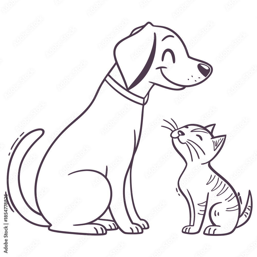 Obraz premium dog and puppy