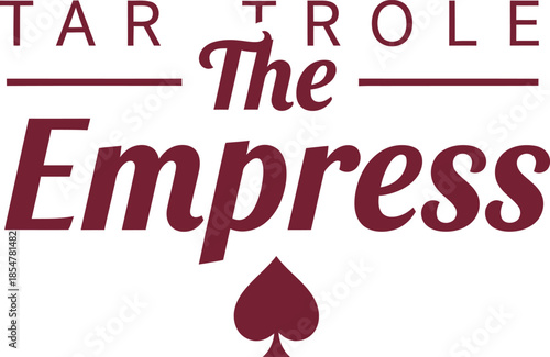 The Empress typography vector design black red graphic for t-shirt apparel sticker tarot card merchandise print creative layout   cut file silhouette cricut digital craft