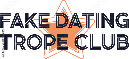 Fake Dating Trope Club typography vector design black red graphic for t-shirt apparel sticker romance merchandise print creative layout   cut file silhouette cricut digital