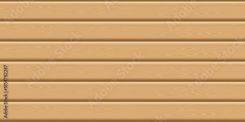 Vector wooden panel background. Horizontal realistic brown wood grain texture, natural textured wall, top view of empty wooden floor. Vintage parquet, textured surface with soft wood planks backdrop.