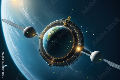 Space Station Orbiting Blue Planet 041125