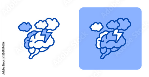 Fog Line Color , Two-tone color and contrasting background icon illustration