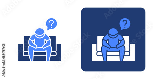 -Passive Glyph Color , Two-tone color and contrasting background icon illustration