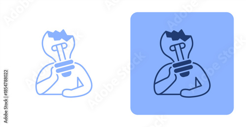 Uninspired Mixed , Two-tone color and contrasting background icon illustration