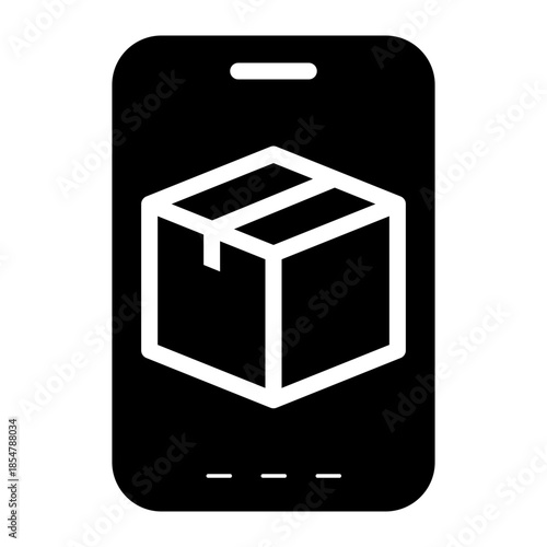 shipping package app glyph icon