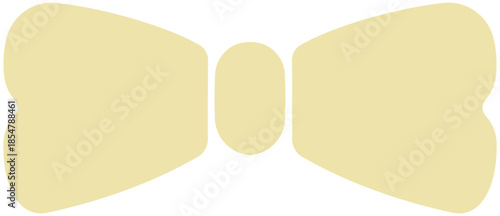 Simple Yellow Bow Tie Icon with a Solid Background