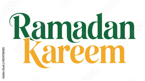 Ramadan Kareem: A festive and elegant calligraphic design, featuring vibrant green and gold typography, evoking the spirit of Ramadan Kareem.