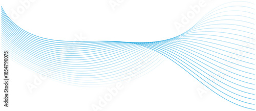 Elegant blue abstract wave lines creating a smooth and dynamic flowing graphic design